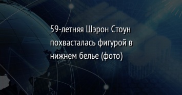 59-летняя Шэрон Стоун похвасталась фигурой в нижнем белье (фото)