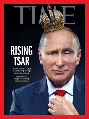 Ну и... лицо. Журнал Time поместил на обложку фото Путина с короной на голове