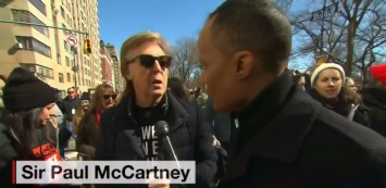 Пол Маккартни в Нью-Йорке вышел на марш против оружия