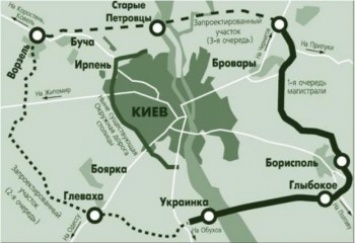 "Укравтодор" обнародовал план объездной дороги вокруг Киева (карта)