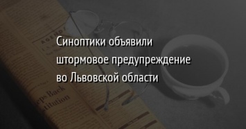 Синоптики объявили штормовое предупреждение во Львовской области