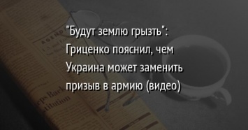 "Будут землю грызть": Гриценко пояснил, чем Украина может заменить призыв в армию (видео)