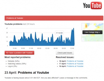 В России начались проблемы с доступом к YouTube