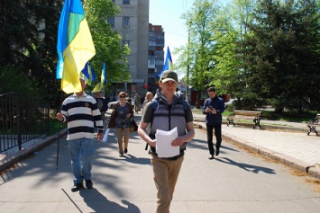 В Славянске протестовали против Медведчука