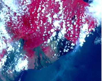 NASA показало извержение вулкана на Гавайях из космоса