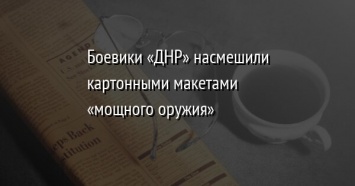 Боевики «ДНР» насмешили картонными макетами «мощного оружия»