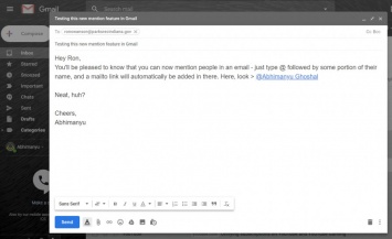В Gmail появились упоминания, а почтовый клиент Spark добавил поддержку командной работы