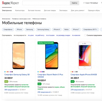 Яндекс назвал идеальные смартфоны для России
