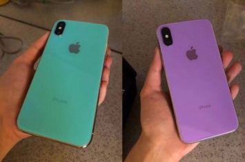 В сеть попали iPhone X в фиолетовом и бирюзовом цветах