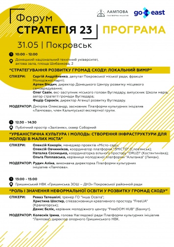 В Покровске пройдет форум "Стратегия-23" по развитию малых городов Донбасса