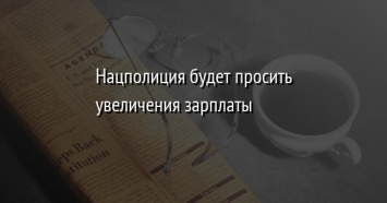 Нацполиция будет просить увеличения зарплаты