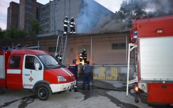 Пожар на Лоцманском спуске в Днепре