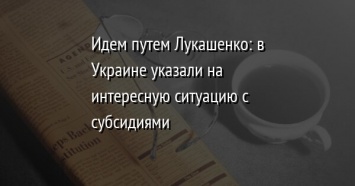 Идем путем Лукашенко: в Украине указали на интересную ситуацию с субсидиями