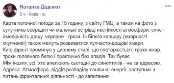 Синоптик объяснила, почему ошиблись ее коллеги, которые обещали Киеву дожди