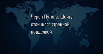 Череп Путина: Шойгу отличился странной подделкой