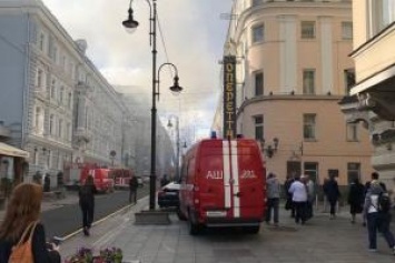 В центре Москвы горело здание «Дома педагогической книги»
