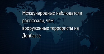 Международные наблюдатели рассказали, чем вооруженные террористы на Донбассе
