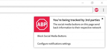 Adblock Plus заблокирует отслеживание соцсетями действий пользователей на других сайтах