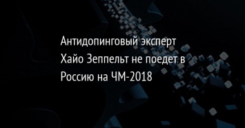 Антидопинговый эксперт Хайо Зеппельт не поедет в Россию на ЧМ-2018