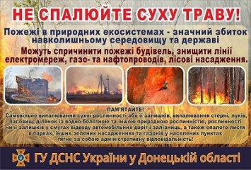 Краматорчанам на заметку: в Украине объявлена чрезвычайная пожарная опасность