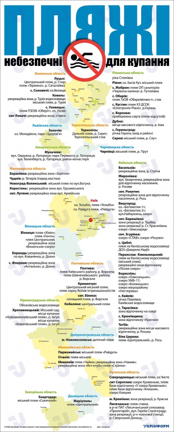 Опубликован список пляжей Украины, на которых нельзя купаться