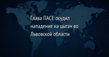 Глава ПАСЕ осудил нападение на цыган во Львовской области