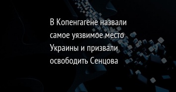 В Копенгагене назвали самое уязвимое место Украины и призвали освободить Сенцова