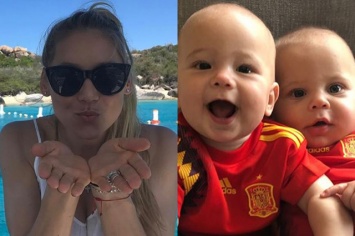 Анна Курникова и Энрике Иглесиас показали, за кого болели их дети в матче Испания-Россия