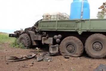 Боевики "ДНР" показали свой водовоз, уничтоженный ракетами ВСУ