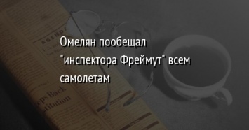 Омелян пообещал "инспектора Фреймут" всем самолетам