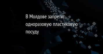 В Молдове запретят одноразовую пластиковую посуду