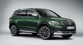 Кроссовер Skoda Karoq Scout выезжает на бездорожье