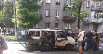В Каменском взорвался микроавтобус с депутатом "Батькивщины" (видео взрыва)