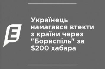 Украинец пытался бежать из страны через "Борисполь" за $200 взятки