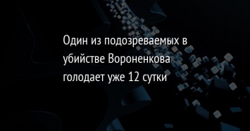 Один из подозреваемых в убийстве Вороненкова голодает уже 12 сутки