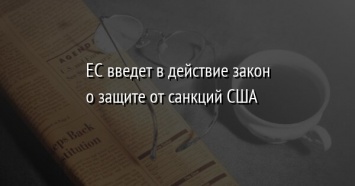 ЕС введет в действие закон о защите от санкций США