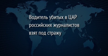 Водитель убитых в ЦАР российских журналистов взят под стражу