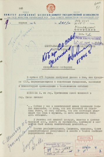 Историки опубликовали документы КГБ о "Пражской весне"