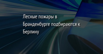 Лесные пожары в Бранденбурге подбираются к Берлину