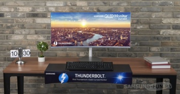 Samsung представила первые изогнутые QLED-мониторы с Thunderbolt 3