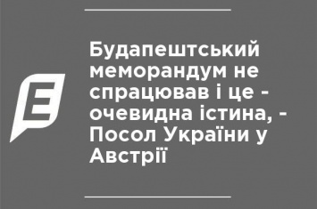 Будапештский меморандум не сработал, и это - очевидная истина, - Посол Украины в Австрии