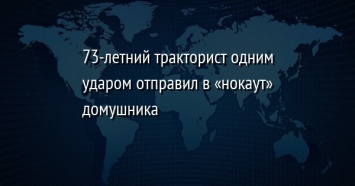 73-летний тракторист одним ударом отправил в «нокаут» домушника