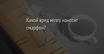 Какой вред мозгу наносит смарфон?