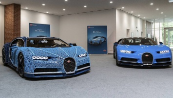 Полноразмерную копию Bugatti Chiron собрали из Lego