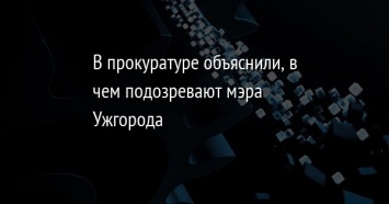 В прокуратуре объяснили, в чем подозревают мэра Ужгорода