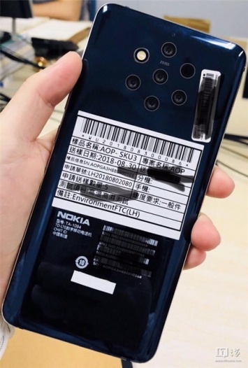 Nokia 9 с пятью линзами на первом "живом" фото