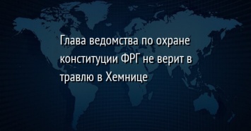 Глава ведомства по охране конституции ФРГ не верит в травлю в Хемнице