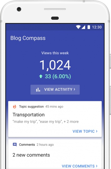 Google запустил приложение Blog Compass, которое поможет блогерам управлять их публикациями