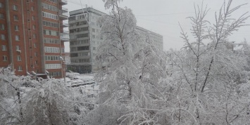 В Красноярском крае движение на трассе остановилось из-за снега