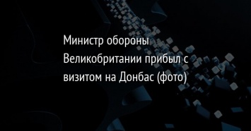 Министр обороны Великобритании прибыл с визитом на Донбас (фото)